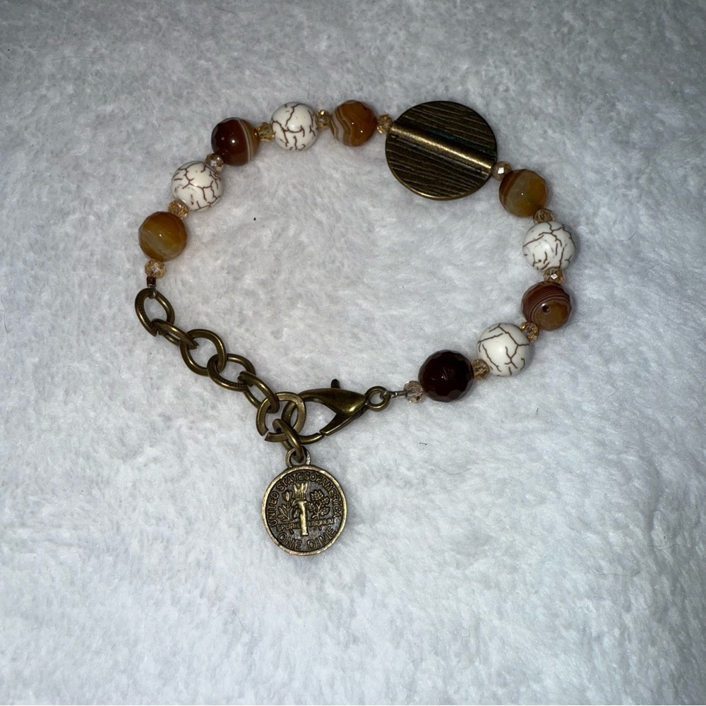 Costume Boutique Beaded Bracelet with Gold Accents